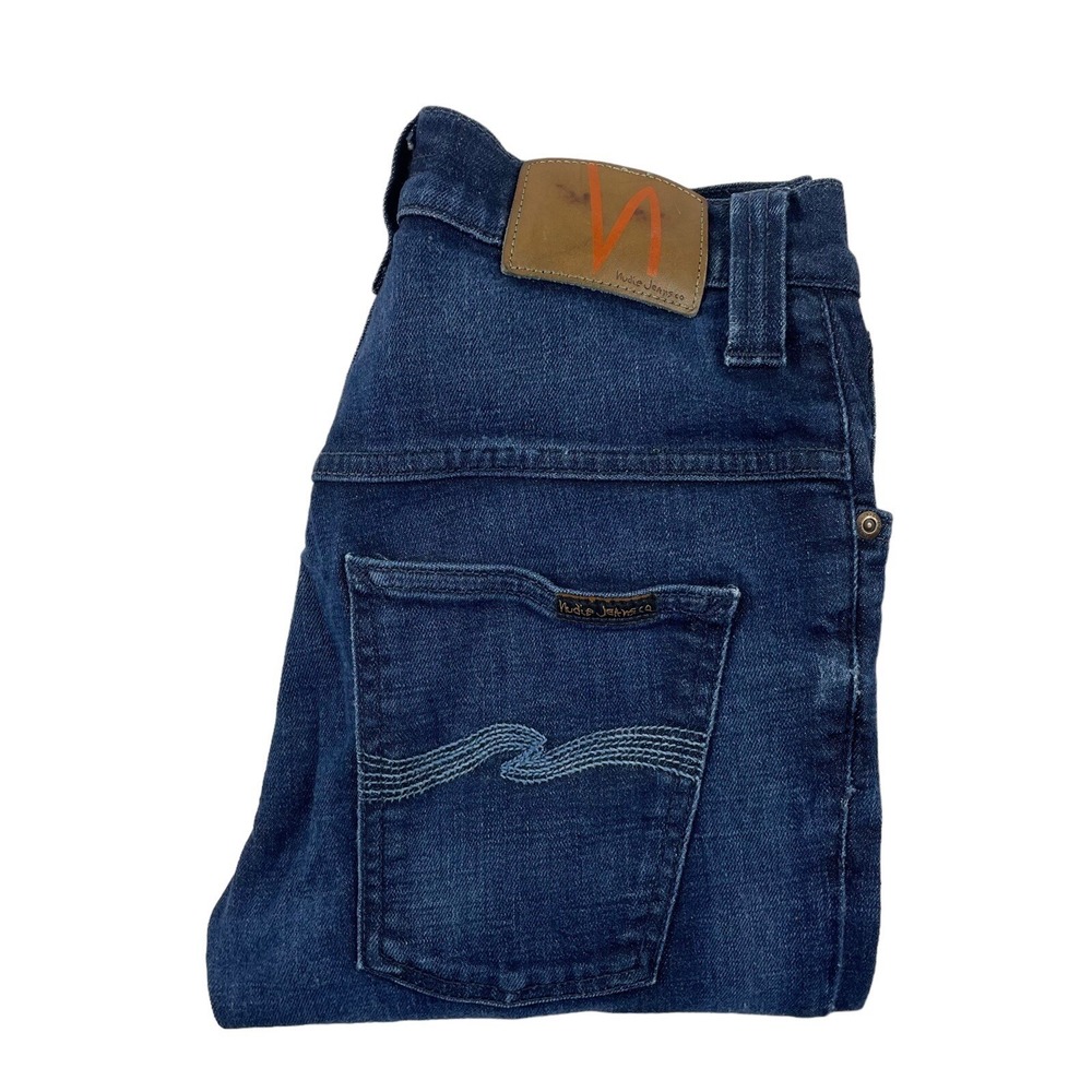 Nudie Jeans Thin Finn Electric Indigo Mens Skinny Jeans 30x34 NJ4084